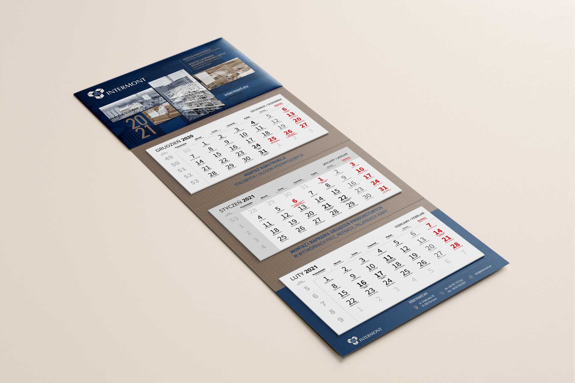 Intermont – Kalendarz 3-dzielny 2021